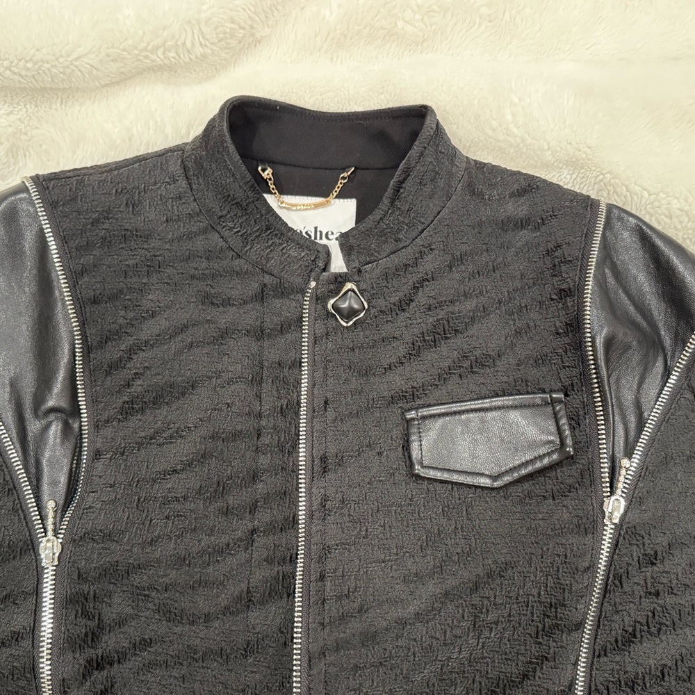 o’shea Black Women's Jacket with Leather Accents